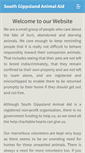Mobile Screenshot of animalaidsouthgippsland.org.au